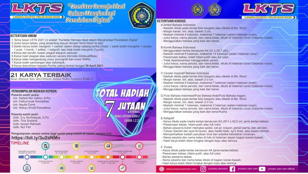 LKTS 2021 PACU CIPTAKAN BUDAYA LITERASI PESANTREN
