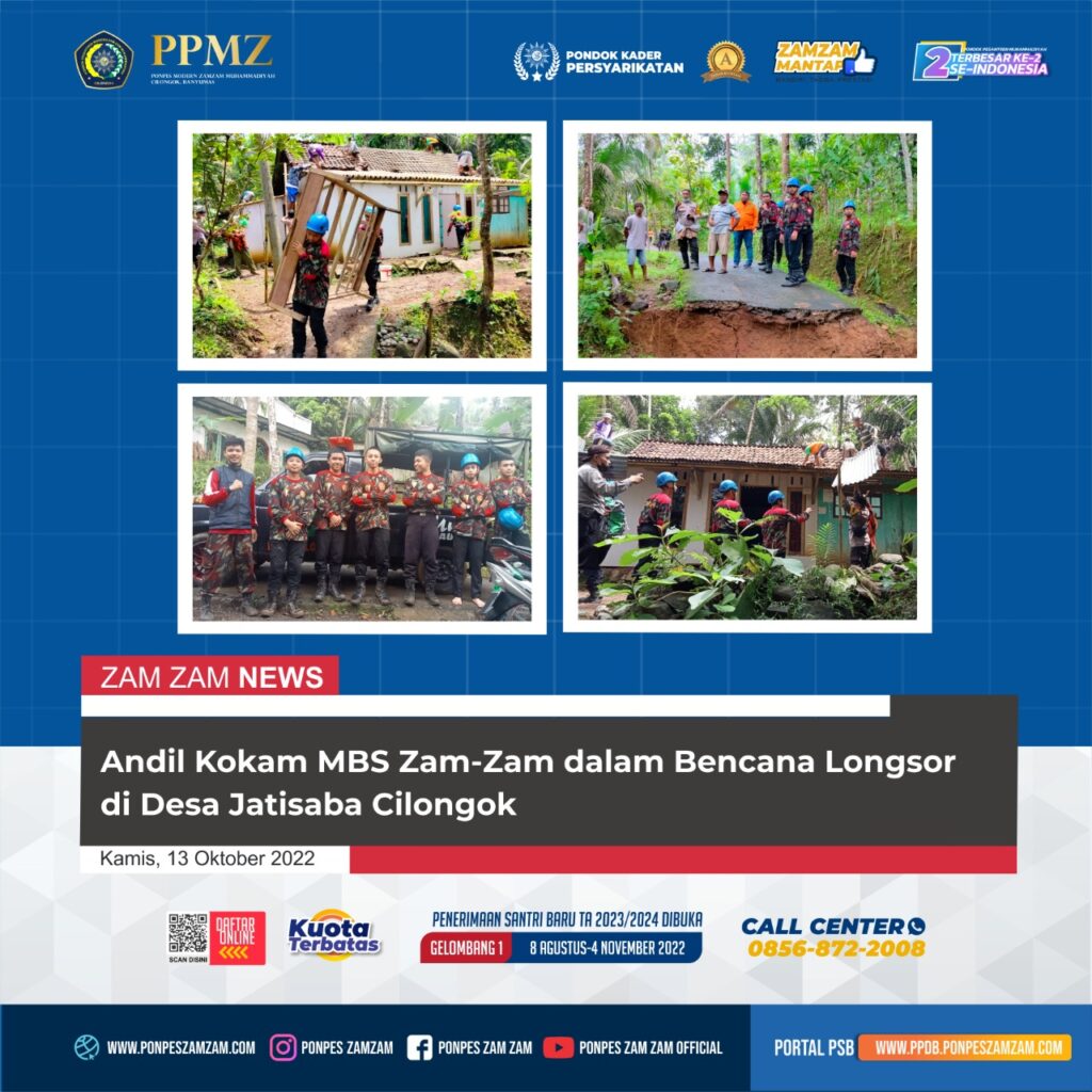 KOKAM SMA MBS ZAM- ZAM CILONGOK  DALAM GIAT DAMPAK TANAH BERGERAK DI JATISABA CILONGOK