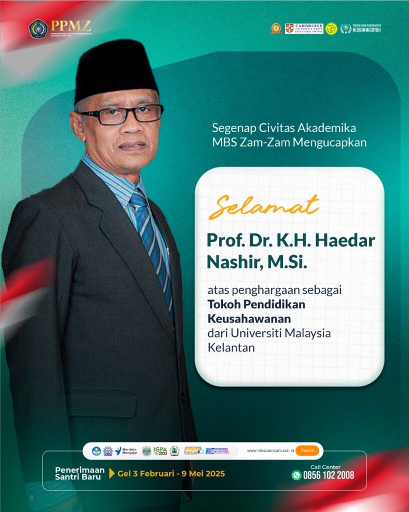 PENGHARGAAN UMK KEPADA PROF. HAEDAR NASHIR SEBAGAI TOKOH PENDIDIKAN KEUSAHAWANAN